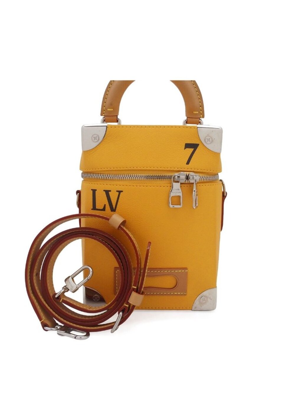 Louis Vuitton Vertical Box Trunk Saffron Leather 2-Way